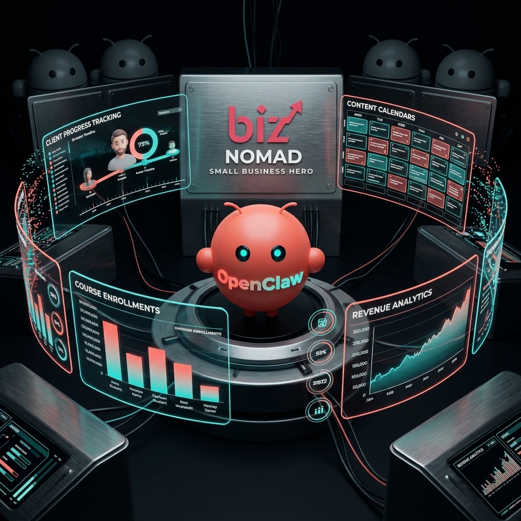 OpenClaw mascot orchestrating coaching lead analytics and pipeline